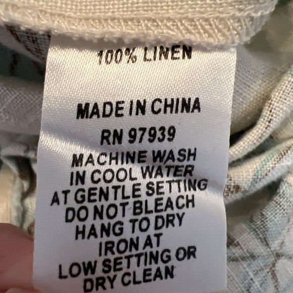 Andre Oliver Floral Linen A-Line Pleated Skirt Women's Size 12 - Picture 7 of 7